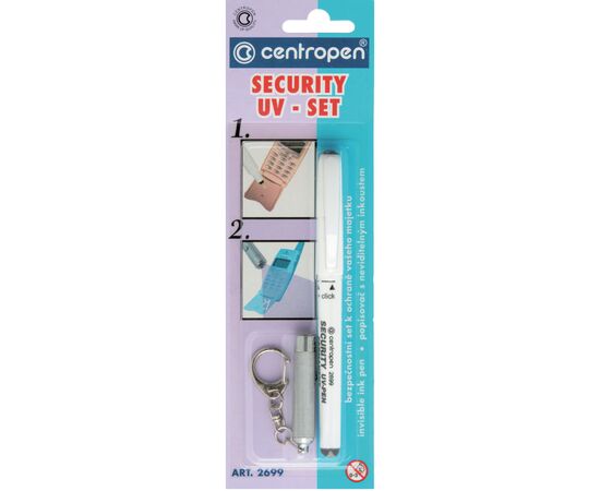 Маркер Centropen Security UV-Pen 2699 (BLister) only visible under UV lamp (2699/1/BL), изображение 2 Маркер Centropen Security UV-Pen 2699 (BLister) only visible under UV lamp (2699/1/BL), изображение 2