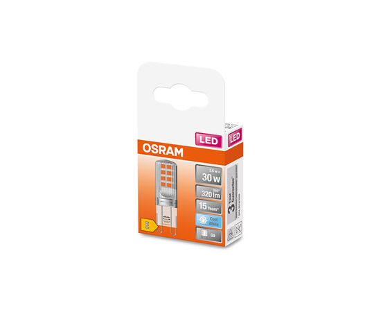 Лампочка Osram LED PIN30 2,6W/840 230V CL G9 (4058075432369), зображення 5 Лампочка Osram LED PIN30 2,6W/840 230V CL G9 (4058075432369), зображення 5