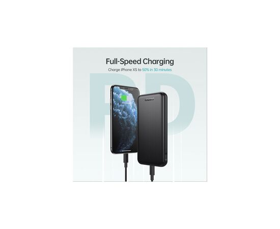 Батарея универсальная Choetech 10000mAh, PD/3.0/18W, QC/3.0 (B627-V3-CC-BK), изображение 8 Батарея универсальная Choetech 10000mAh, PD/3.0/18W, QC/3.0 (B627-V3-CC-BK), изображение 8