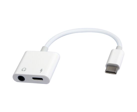 Адаптер USB-C to stereo audio 3.5 mm + USB-C power (CDLA) Cablexpert (A-CM-3.5FP-01), изображение 2 Адаптер USB-C to stereo audio 3.5 mm + USB-C power (CDLA) Cablexpert (A-CM-3.5FP-01), изображение 2