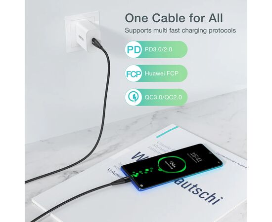 Дата кабель USB-C to USB-C 1.2m USB4.Gen 3 40 Gbps 240W Choetech (XCC-1040), изображение 4 Дата кабель USB-C to USB-C 1.2m USB4.Gen 3 40 Gbps 240W Choetech (XCC-1040), изображение 4