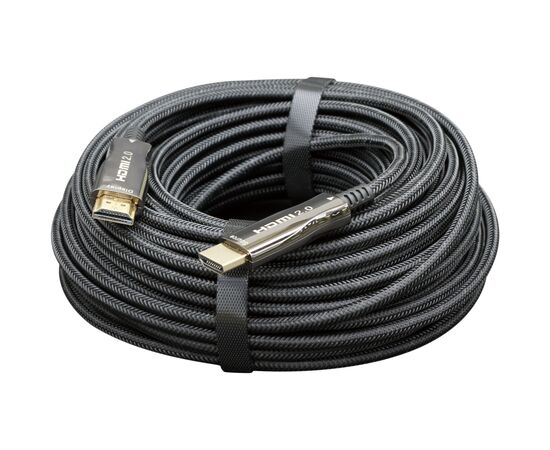 Кабель мультимедийный HDMI to HDMI 25.0m V.2.0, 4K 60Hz Optical Cablexpert (CCBP-HDMI-AOC-25M), изображение 2 Кабель мультимедийный HDMI to HDMI 25.0m V.2.0, 4K 60Hz Optical Cablexpert (CCBP-HDMI-AOC-25M), изображение 2