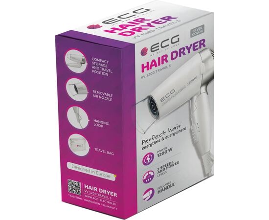 Фен ECG VV 1200 travel S, изображение 9 Фен ECG VV 1200 travel S, изображение 9