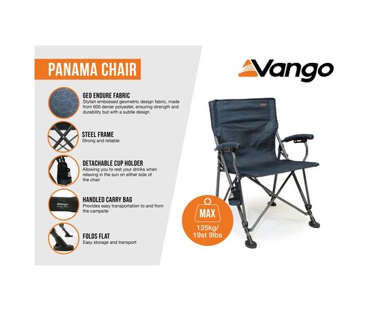 Крісло складане Vango Panama Chair Granite Grey (CHTPANAMA000002) (930849), зображення 8 Крісло складане Vango Panama Chair Granite Grey (CHTPANAMA000002) (930849), зображення 8
