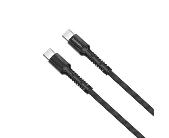 Дата кабель USB-C to USB-C 1.0m (PD Fast Charging) 3.0А (68W) ColorWay (CW-CBPDCC030-GR), изображение 3 Дата кабель USB-C to USB-C 1.0m (PD Fast Charging) 3.0А (68W) ColorWay (CW-CBPDCC030-GR), изображение 3