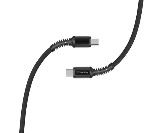 Дата кабель USB-C to USB-C 1.0m (PD Fast Charging) 3.0А (68W) ColorWay (CW-CBPDCC030-GR), изображение 6 Дата кабель USB-C to USB-C 1.0m (PD Fast Charging) 3.0А (68W) ColorWay (CW-CBPDCC030-GR), изображение 6