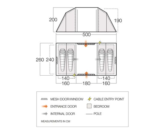 Палатка Vango Castlewood 400 Package Mineral Green (TETCSLWOD000001) (930841), изображение 9 Палатка Vango Castlewood 400 Package Mineral Green (TETCSLWOD000001) (930841), изображение 9