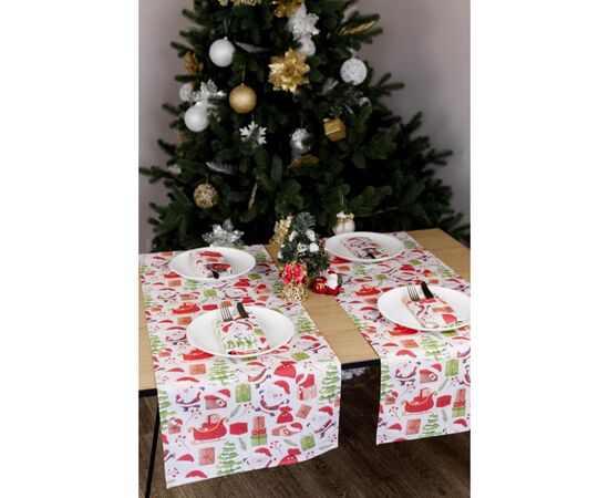 Доріжка на стіл Прованс Санта на білому 40х140 см (035777), зображення 3 Доріжка на стіл Прованс Санта на білому 40х140 см (035777), зображення 3