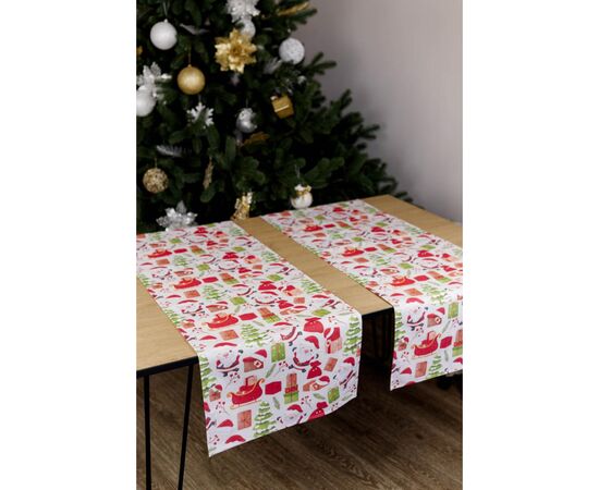 Доріжка на стіл Прованс Санта на білому 40х140 см (035777), зображення 5 Доріжка на стіл Прованс Санта на білому 40х140 см (035777), зображення 5