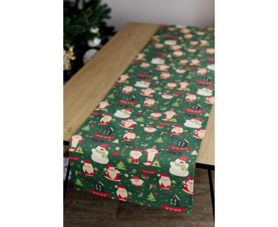 Дорожка на стол Прованс Санта на зеленом 40х140 см (035779), изображение 2 Дорожка на стол Прованс Санта на зеленом 40х140 см (035779), изображение 2