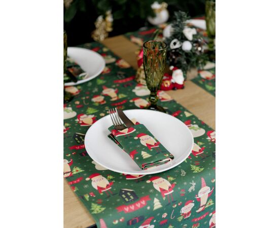 Дорожка на стол Прованс Санта на зеленом 40х140 см (035779), изображение 3 Дорожка на стол Прованс Санта на зеленом 40х140 см (035779), изображение 3