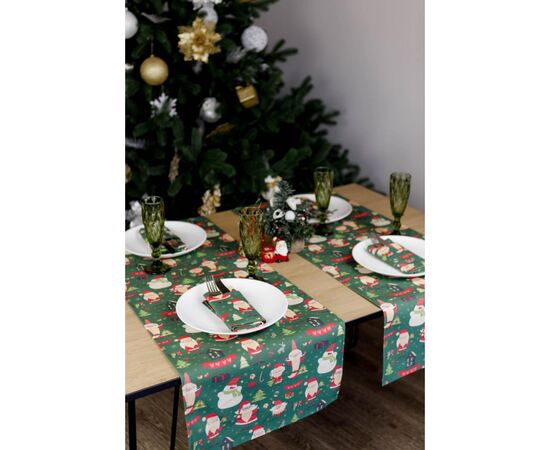 Дорожка на стол Прованс Санта на зеленом 40х140 см (035779), изображение 4 Дорожка на стол Прованс Санта на зеленом 40х140 см (035779), изображение 4