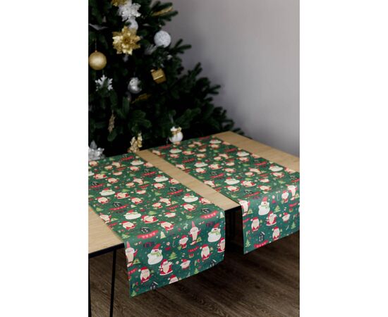 Дорожка на стол Прованс Санта на зеленом 40х140 см (035779), изображение 5 Дорожка на стол Прованс Санта на зеленом 40х140 см (035779), изображение 5