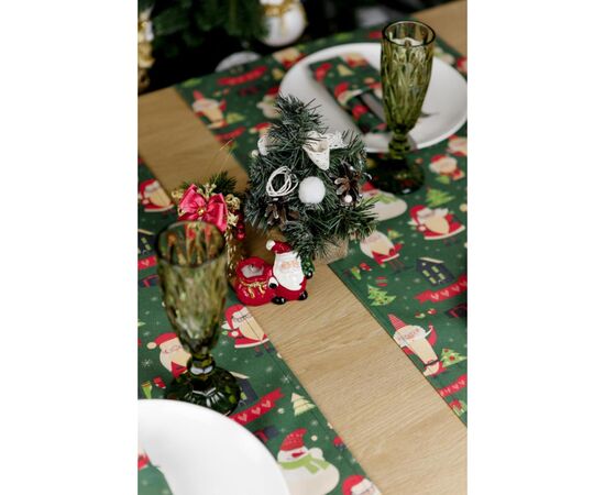 Дорожка на стол Прованс Санта на зеленом 40х140 см (035779), изображение 6 Дорожка на стол Прованс Санта на зеленом 40х140 см (035779), изображение 6