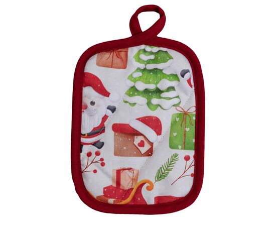 Кухонная прихватка Прованс набор перчатка и прихватка Санта на белом (035793), изображение 3