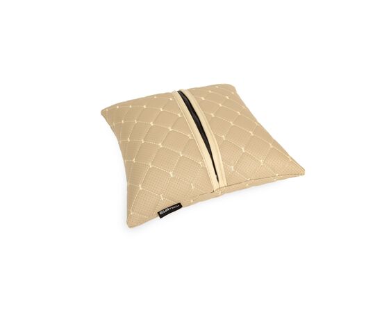Подушка EVAtech ECO 30x30 см бежева з бежевою ниткою (SPSCSII), изображение 5 Подушка EVAtech ECO 30x30 см бежева з бежевою ниткою (SPSCSII), изображение 5