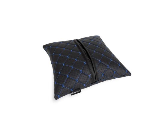 Подушка EVAtech ECO 30x30 см чорна з синьою ниткою (SPSCSBL), изображение 5 Подушка EVAtech ECO 30x30 см чорна з синьою ниткою (SPSCSBL), изображение 5