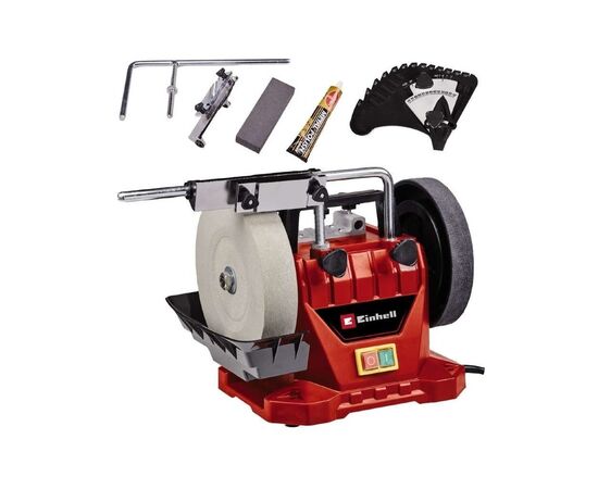 Точильный станок Einhell TC-WG 200, влажной заточки, 125Вт диск 200х32мм, кожаный диск 180х30мм (4418008), изображение 2 Точильный станок Einhell TC-WG 200, влажной заточки, 125Вт диск 200х32мм, кожаный диск 180х30мм (4418008), изображение 2