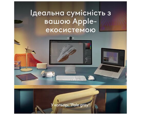 Клавиатура Logitech MX Keys S для MAC Bluetooth/Wireless UA Pale Grey (920-011638), изображение 10 Клавиатура Logitech MX Keys S для MAC Bluetooth/Wireless UA Pale Grey (920-011638), изображение 10
