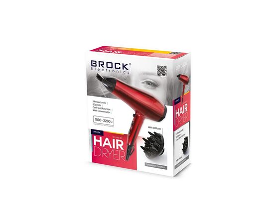 Фен Brock HD 8302 RD, изображение 3 Фен Brock HD 8302 RD, изображение 3