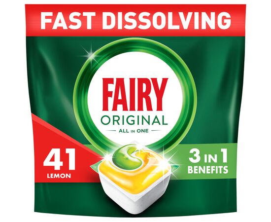Таблетки для посудомоечных машин Fairy Original All in One Lemon 41 шт. (8700216237239)