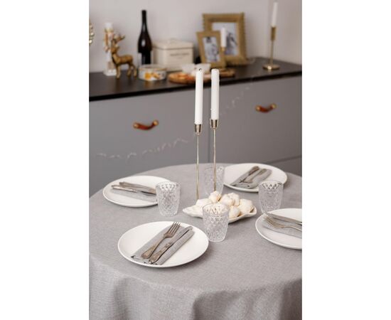 Скатерть Прованс праздничная круглая Жемчужина Silver Dх136 (037602), изображение 2 Скатерть Прованс праздничная круглая Жемчужина Silver Dх136 (037602), изображение 2