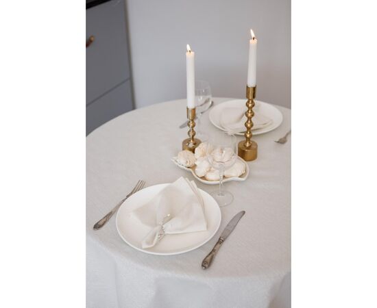 Скатерть Прованс праздничная круглая Жемчужина White Dх180 (037608), изображение 8 Скатерть Прованс праздничная круглая Жемчужина White Dх180 (037608), изображение 8