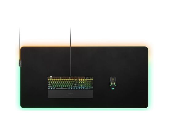 Коврик для мышки SteelSeries QcK Prism Cloth 3XL Etail RGB Black (63512), изображение 4 Коврик для мышки SteelSeries QcK Prism Cloth 3XL Etail RGB Black (63512), изображение 4