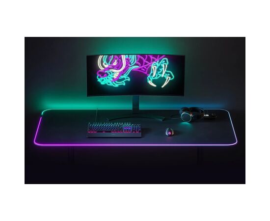Коврик для мышки SteelSeries QcK Prism Cloth 5XL Etail RGB Black (63524), изображение 6 Коврик для мышки SteelSeries QcK Prism Cloth 5XL Etail RGB Black (63524), изображение 6