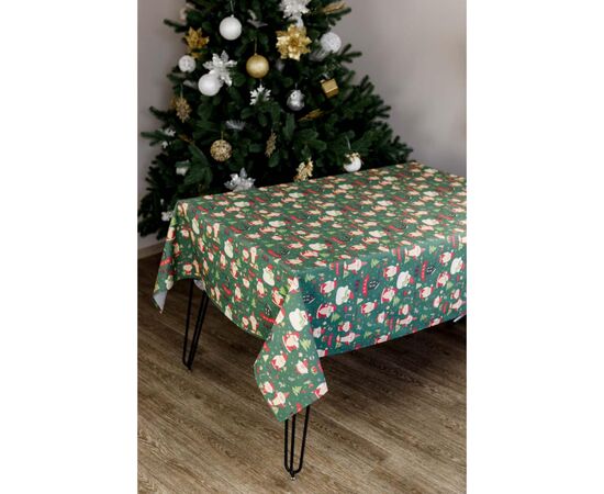 Скатерть Прованс Санта на зеленом 120х140 см (035783), изображение 3 Скатерть Прованс Санта на зеленом 120х140 см (035783), изображение 3