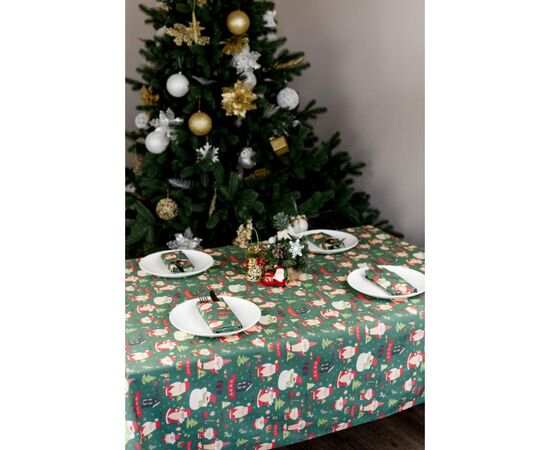 Скатерть Прованс Санта на зеленом 120х140 см (035783), изображение 4 Скатерть Прованс Санта на зеленом 120х140 см (035783), изображение 4