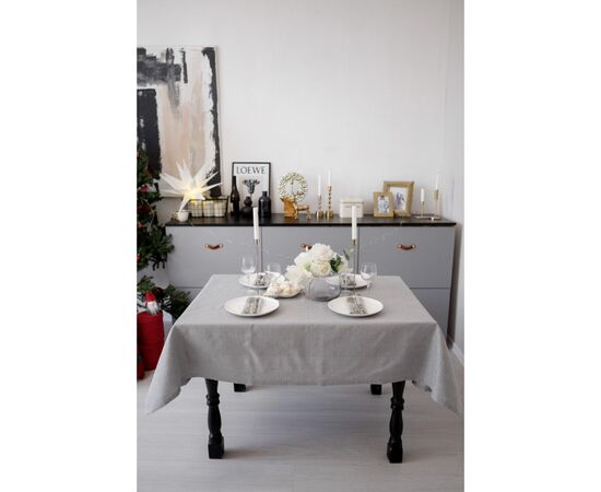 Скатерть Прованс праздничная Жемчужина Silver 132х120 см (037590), изображение 9 Скатерть Прованс праздничная Жемчужина Silver 132х120 см (037590), изображение 9