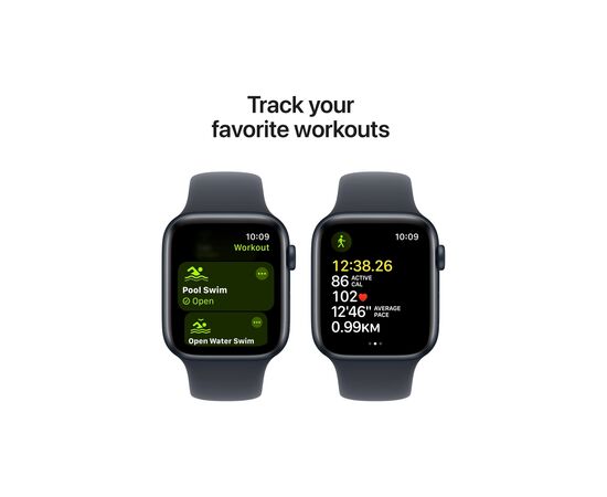 Смарт-годинник Apple Watch SE 2024 GPS 40mm Midnight Aluminium Case with Midnight Sport Band - S/M (MXE73QH/A), зображення 6 Смарт-годинник Apple Watch SE 2024 GPS 40mm Midnight Aluminium Case with Midnight Sport Band - S/M (MXE73QH/A), зображення 6
