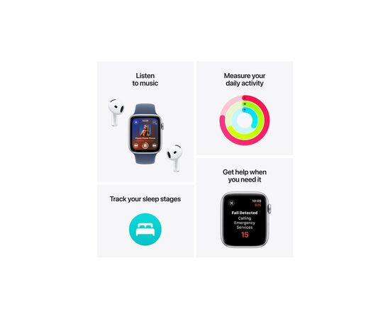 Смарт-часы Apple Watch SE 2024 GPS 40mm Midnight Aluminium Case with Ink Sport Loop (MXEA3QH/A), изображение 3 Смарт-часы Apple Watch SE 2024 GPS 40mm Midnight Aluminium Case with Ink Sport Loop (MXEA3QH/A), изображение 3
