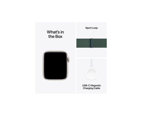 Смарт-часы Apple Watch SE 2024 GPS 40mm Starlight Aluminium Case with Lake Green Sport Loop (MXEH3QH/A), изображение 7