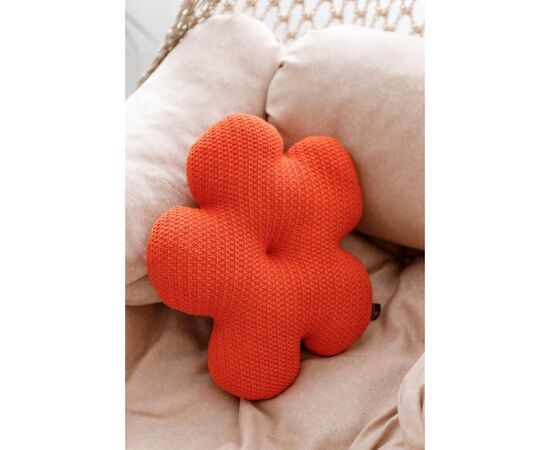 Подушка Прованс вязаная декоративная Цветочек 40 см Оранжевая (033715), изображение 2