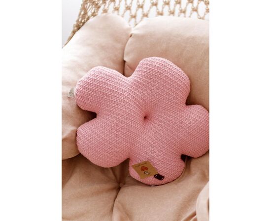 Подушка Прованс вязаная декоративная Цветочек 40 см Розовая (033712), изображение 3 Подушка Прованс вязаная декоративная Цветочек 40 см Розовая (033712), изображение 3