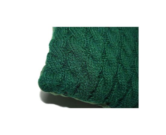 Подушка Прованс вязаная декоративная Косы зеленая 33х33 см (027423), изображение 2