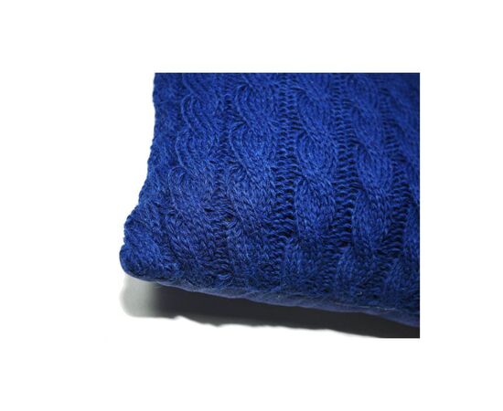 Подушка Прованс вязаная декоративная Косы синяя 33х33 см (027421), изображение 2 Подушка Прованс вязаная декоративная Косы синяя 33х33 см (027421), изображение 2