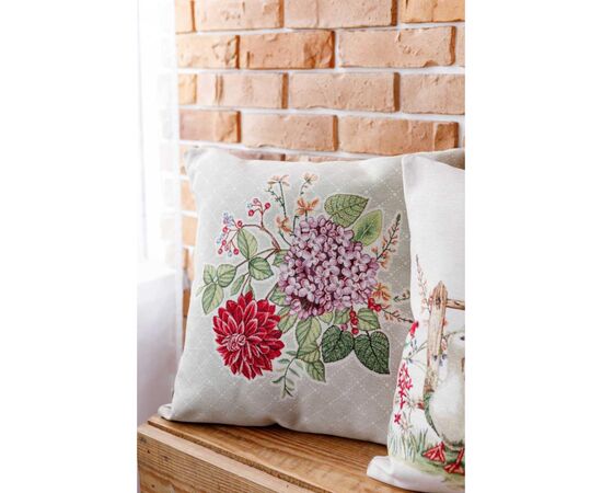 Подушка Прованс гобеленовая декоративная Букет цветов 45х45 см (034205), изображение 3 Подушка Прованс гобеленовая декоративная Букет цветов 45х45 см (034205), изображение 3