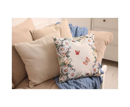 Подушка Прованс гобеленовая декоративная Alicia бабочки и цветы 45х45 см (021823), изображение 10 Подушка Прованс гобеленовая декоративная Alicia бабочки и цветы 45х45 см (021823), изображение 10