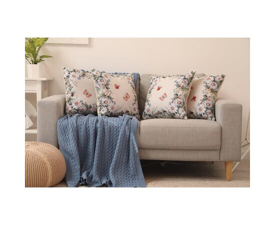 Подушка Прованс гобеленовая декоративная Alicia бабочки и цветы 45х45 см (021823), изображение 7 Подушка Прованс гобеленовая декоративная Alicia бабочки и цветы 45х45 см (021823), изображение 7