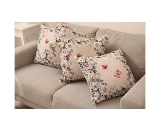 Подушка Прованс гобеленовая декоративная Alicia бабочки и цветы 45х45 см (021823), изображение 9 Подушка Прованс гобеленовая декоративная Alicia бабочки и цветы 45х45 см (021823), изображение 9