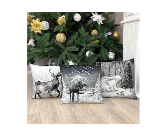 Подушка Прованс гобеленова декоративна Black Night Олень 45х45 см (024574), зображення 2 Подушка Прованс гобеленова декоративна Black Night Олень 45х45 см (024574), зображення 2