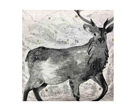 Подушка Прованс гобеленова декоративна Black Night Олень 45х45 см (024574), зображення 3 Подушка Прованс гобеленова декоративна Black Night Олень 45х45 см (024574), зображення 3