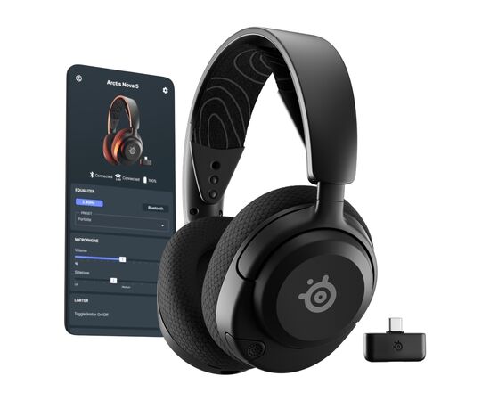 Наушники SteelSeries Arctis Nova 5 MultiPlatform Black (61670), изображение 6 Наушники SteelSeries Arctis Nova 5 MultiPlatform Black (61670), изображение 6