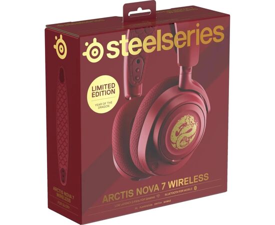 Наушники SteelSeries Arctis Nova 7 Wireless Dragon Edition Red (61557), изображение 8 Наушники SteelSeries Arctis Nova 7 Wireless Dragon Edition Red (61557), изображение 8