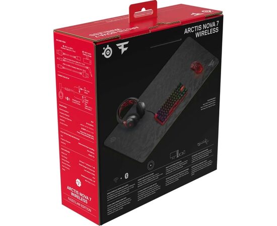 Наушники SteelSeries Arctis Nova 7 Wireless Faze Clan Black (61556), изображение 7 Наушники SteelSeries Arctis Nova 7 Wireless Faze Clan Black (61556), изображение 7