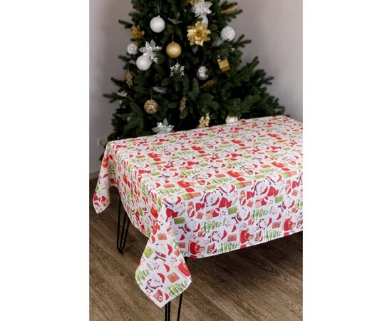 Скатерть Прованс праздничная Санта на белом 180х140 см (035785), изображение 8 Скатерть Прованс праздничная Санта на белом 180х140 см (035785), изображение 8