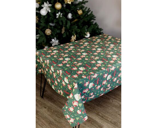 Скатерть Прованс праздничная Санта на зеленом 180х140 см (035787), изображение 7 Скатерть Прованс праздничная Санта на зеленом 180х140 см (035787), изображение 7